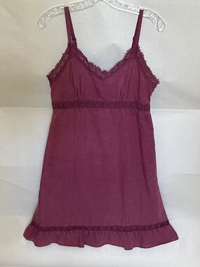 Converse Lace Trim Plum Sundress